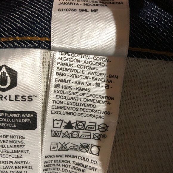 NEW Levi's 501 Original Shrink to Fit Jeans Blue Button Fly Straight Mens 44x32 - Picture 9 of 10